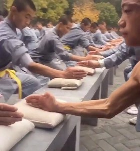 Shaolin iron palm training . Follow us for more amazing Kung Fu and inspirational videos and photos. #kungfu #shaolin #ironpalm | UK Shaolin