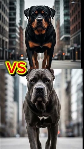 Rottweiler vs Cane Corso 😱 Strength Meets Power!