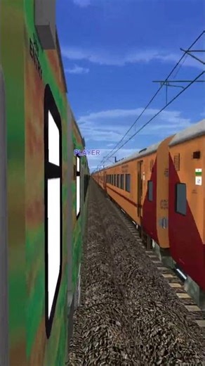 22210 Duronto Express crossing with 22953 Gujarat SF Express in MSTS/OR #shorts #indianrailways
