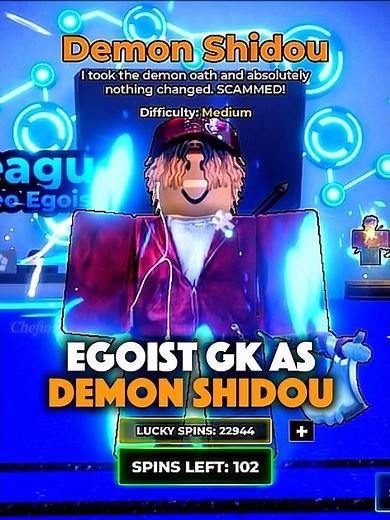 Egoist Gk as Demon Shidou😈🔥#bluelockrivals #roblox #bluelockroblox #shidou #robloxshorts #blr