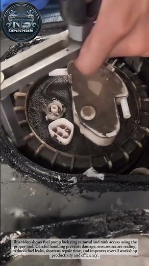 Fuel Pump Lock Ring Removal & Tank Service | Automotive #mechanic #shorts