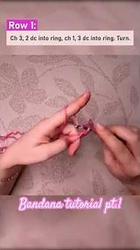 Crochet Bandana Tutorial (Part 1) 🧶 | Easy Step-by-Step Guide #crochet #crochettutorial