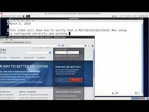 Verify that Matlab and Gurobi Mex work