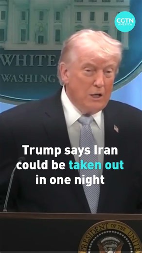 Trump says Iran could be taken out in one night