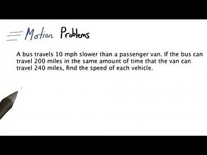 Motion Problem 2 - Visualizing Algebra