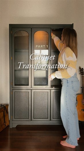 natasha alfred | DIY Curio Cabinet Makeover ✨ Part 1 of this transformation series! Watch as I flip this vintage piece into a moody statement cabinet. Next... | Instagram