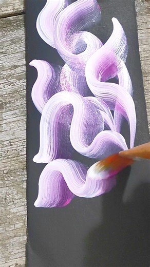 💜🤍So Smooth✨ Strokes🖌 #onestrokepainting #flowerspainting