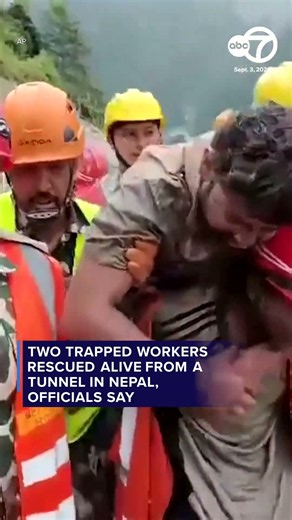 Two trapped workers rescued alive from a tunnel in Nepal, officials say