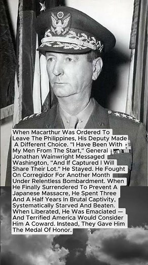 Why Wainwright Stayed When MacArthur Left #militaryhistory #ww2