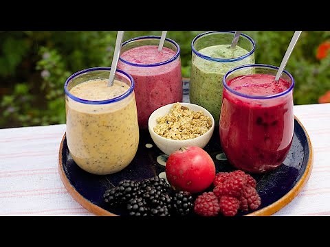 4 RECETTES DE SMOOTHIE DETOX pour perdre du poids //RAPIDE ET EFFICACE "SPECIAL VENTRE PLAT"
