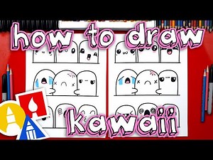How To Draw 9 Different Kawaii Faces - Videos For Kids