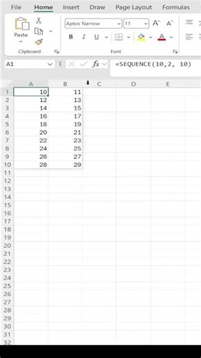 MS Excel short tutorial showing how SEQUENCE works.