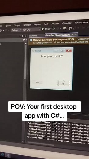 Just 2 lines of code that I wrote #csharp #programming #coding #winform #winforms