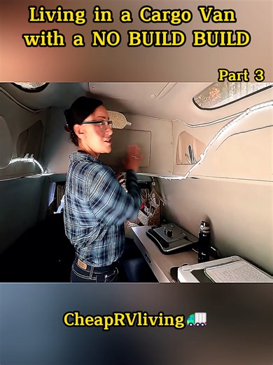 Living in a Cargo Van with a NO BUILD BUILD-Part 3#Truck #Van #vanlife #living #travel #vlog #nomadic #rewiew #fyp #foryoupage❤️❤️