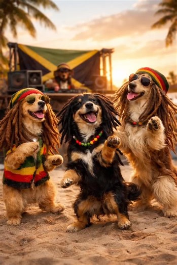 JAMACIAN DOGGY STYLE!!! ITS PARTY TIME! #dogsoftiktok#shorts #jamicantiktoker🇯🇲 #party #beach