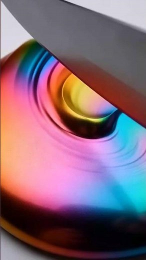 🌈 Rainbow Metallic Slime Knife Cutting | Ultra Smooth & Satisfying ASMR 🔪✨ #shorts #asmr