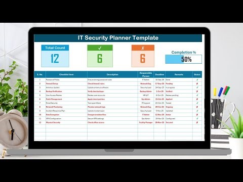 IT Security Planner Checklist in Excel