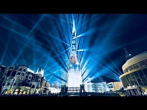 Dubai, UAE Burj Khalifa Laser Show 2018 I New Year Celebration I HD