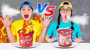 183K views · 3.4K reactions | 도나와 친구의 뜨거운 차가운 음식 챌린지! 어떤 음식을 먹을까요? DONA and friend hot vs cold food challenge! What food will you eat? 재미있고 맛있게 보세요! Thanks for watching! | DONA 도나 Fanpage | Facebook