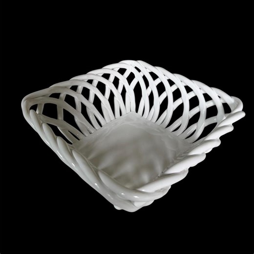 Meritage Ceramic Woven Fruit Serving Basket – 9” Square Bowl - Etsy