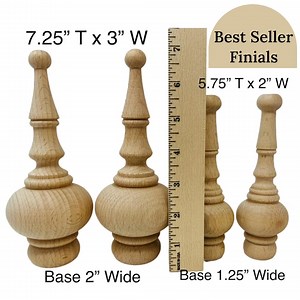 Natural Wood Finial Bedpost Top Furniture Accent Home Decor Craft Material DIY Project Wood Piece Stair Finial Jar Top Curtain Rod Ends - Etsy