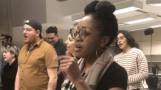 U of T’s gospel choir sings This Little Light Of Mine in rehearsal