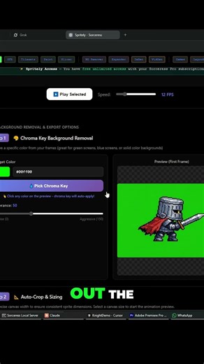 AI ANIMATION: Turn Your Images into Epic Game Sprites FAST! #shorts