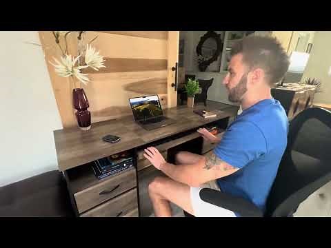 Bestier 59” Computer Desk with 4 Drawers, Office Desk with Storage, Industrial Executive Desk