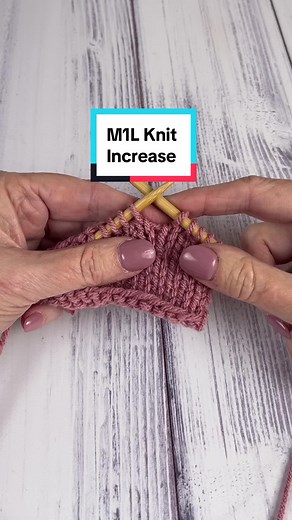 #knittutorial the make 1 left increase! Super simple to do. #knitting #knitstitches #knittersoftiktok #theknittingcircle