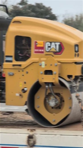 Caterpillar rollers (or compactors) are heavy machines used to compact soil, gravel, and asphalt.