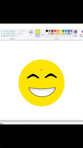 how to draw emoji in pc Ms paint #drawingtutorial #figuredrawingforkids a