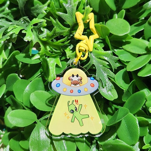 Abducted Alien Keychain - Etsy