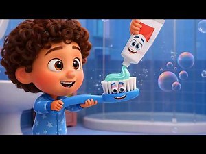 🎵 Brush Brush Sparkle Time | Fun Tooth Brushing Song for Kids | Sing-Along!