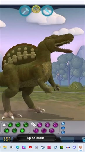 Making Spinosaurus In Spore(Again)#spore#gaming #dinosaur #jurassicworld#denzelwashington #shorts