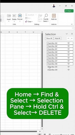 2 Fast Ways to Remove Checkboxes in Excel ⚡#Excel #ExcelTips #Shorts