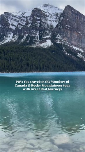 There’s nothing quite like that first view of Lake Louise… This iconic moment is just one of many on our Wonders of Canada and Rocky Mountaineer tour! From the dynamic streets of Vancouver to the dramatic mountain passes of the Canadian Rockies, join us to experience the unforgettable magic of Canada 🇨🇦 Now’s the perfect time to book. Save up to £500pp when you secure your place today! Will you be joining us? ✨ | Great Rail Journeys