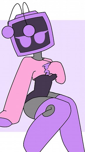 ##art #mariah_loves_art #animation #tvhead #mariaharts #animationmeme #cute 💜💜💜💜📺🖤