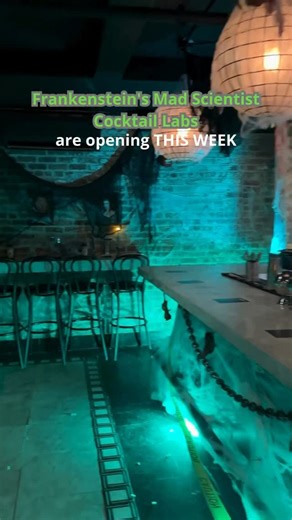 Frankenstein's Mad Scientist Cocktail Lab on Instagram: "The lab opens its doors THIS WEEK 🧪🧟‍♂️. Beware—your cocktail might come alive before you do... Secure your spot at Frankenstein’s Cocktail Bar today! Link in bio. #frankenstein"