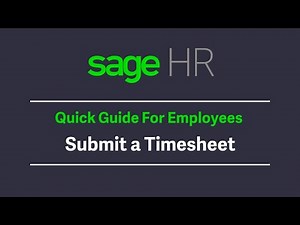 Sage HR (formerly CakeHR): Submitting A Timesheet