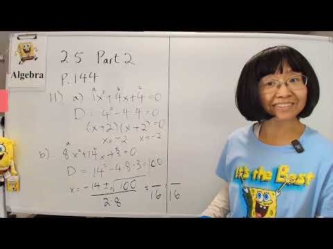 Algebra Chapter 2.5 Quadratic Equations Part 2 with free Openstax textbook