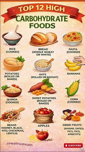 Top 12 High Carbohydrate Foods You Should Know #health #healthylifestyle #food