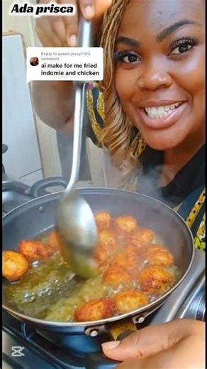 fried indomine and chicken with Ai magic for queen Jessy ..#aivideo #adasdiary #ai #aiart ai