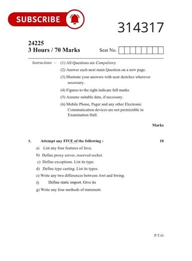 (JPR) msbte k scheme summer 2026 Java Programming imp paper #314317 #kscheme #msbte #diploma