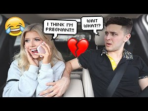 Saying "I THINK IM PREGNANT" Then Leaving The Car To See My Boyfriend's Reaction *HILARIOUS*
