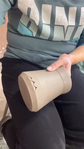 Trimming and decorating dragon scale mugs today. #smallbatchpottery #lagunaclay #handmadeceramics #dragonscales #mermaidstyle #texture #dragonmugs | Friesen Art