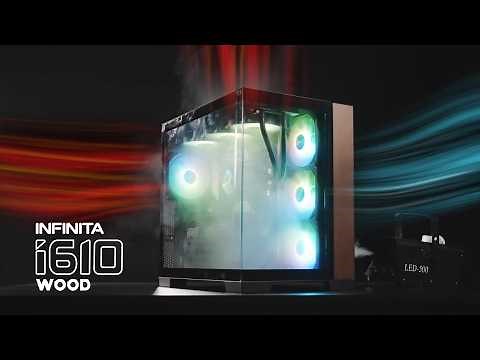 Infinita Series i610 Dual Chamber Case with Wood Decor and 4x 120mm ARGB Fans