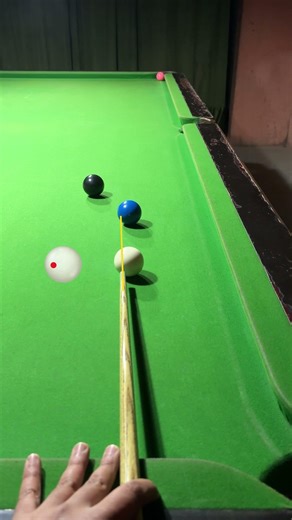Double Shot with Side Spin #snooker #billiard #tipsandtrick
