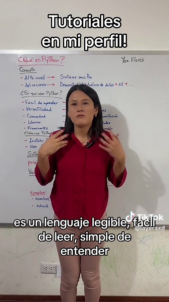 Hola soy Yera y hoy vamos a ver una pequeña introduccion a Python. #data #datos #analisisdedatos #cienciadedatos #datascience #dataanalytics #programacion #teoria #educacion #educación #parati #fyp #foryou #lima #peru #limaperu #sql #rstats #python #excel #machinelearning #clasesvirtuales #maestra #docente #profesora #CapCut