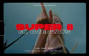 6K-复古Super 8mm胶片做旧颗粒视频叠加素材