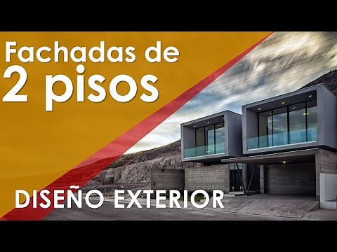 25 FACHADAS DE CASAS DE DOS PISOS. Fachadas de viviendas de 2 pisos modernas, con terraza y balcón.